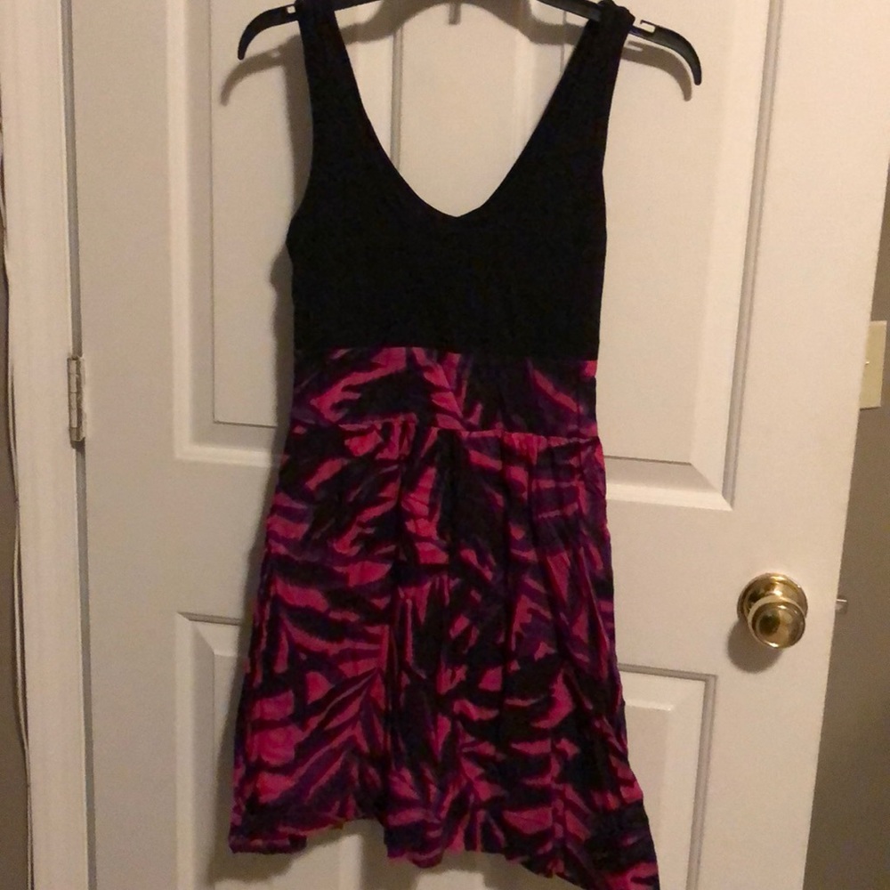 Express Black and Hot Pink Sundress